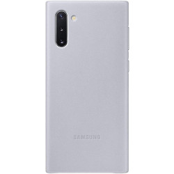 Official Samsung Leather Cover - Δερμάτινη Θήκη Samsung Galaxy Note 10 - Grey (EF-VN970LJEGWW)