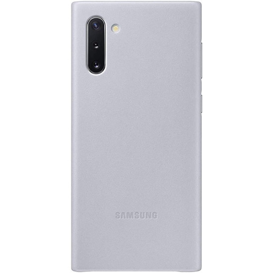 Official Samsung Leather Cover - Δερμάτινη Θήκη Samsung Galaxy Note 10 - Grey (EF-VN970LJEGWW)