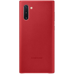 Official Samsung Leather Cover - Δερμάτινη Θήκη Samsung Galaxy Note 10 - Red (EF-VN970LREGWW)