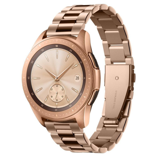 Spigen Modern Fit Μεταλλικό Λουράκι (20mm) Samsung Galaxy Watch FE / 7 / 6 / 5 / 5 Pro / Watch 4 / Classic 4 (47/46/45/44/43/42/40mm) - Rose Gold (600WB24982)
