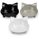 Navaris Cat Bowls with Ears Set of 3 - Σετ με 3 Μπολ Φαγητού και Νερού σε Σχήμα Γάτας - Black / Grey / White (50737.03)