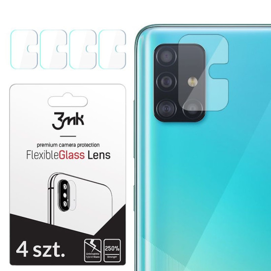 3MK Glass Camera Protector - Αντιχαρακτικό Προστατευτικό Γυαλί για Φακό Κάμερας Samsung Galaxy A51 - 4 τεμάχια (61205)