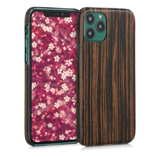 Kalibri Σκληρή Ξύλινη Θήκη iPhone 11 Pro - Dark Brown (49795.18)