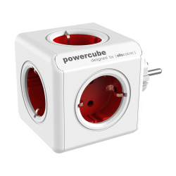 Allocacoc PowerCube Original - Πολύπριζο με 5 Υποδοχές - Red (1100RD/DEORPC)
