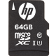 HP Κάρτα Μνήμης MicroSD 64GB Class 10 U1 με Αντάπτορα SDHC / SDXC - 2 Έτη Εγγύηση (SDU64GBXC10HP-EF)