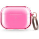 Elago AirPods Pro Clear TPU Hang Case - Ημιδιάφανη Θήκη για AirPods Pro 1st Gen - Neon Hot Pink (EAPPCL-HANG-NHPK)