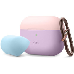 Elago AirPods Pro DUO Hang Case - Θήκη Με Διπλό Καπάκι AirPods Pro 1st Gen - Lavanda / Pastel Pink - Blue (EAPPDH-LV-LPKPBL)