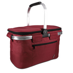 Navaris Picnic Basket Bag - Ισοθερμικό Σακίδιο Πικ-Νικ με Πτυσσόμενη Λαβή - 27L - Red (45859.13)