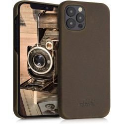 Kalibri Σκληρή Δερμάτινη Θήκη Apple iPhone 12 / 12 Pro - Smooth Genuine Leather Hard Case - Brown (52750.05)