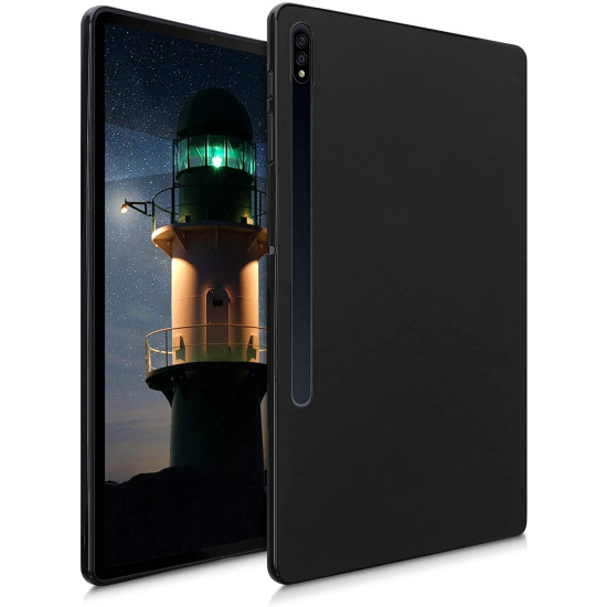 KW Θήκη Σιλικόνης Samsung Galaxy Tab S8 Plus / S7 Plus 12.4" - Black Matte (52923.01)