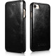 iCarer Vintage Series Curved Edge - Δερμάτινη Θήκη Apple iPhone SE 2022 / 2020 / 8 / 7 - Black (RI701)