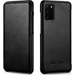 iCarer Vintage Series Curved Edge - Δερμάτινη Θήκη Samsung Galaxy S20 - Black (RS992012-BK)