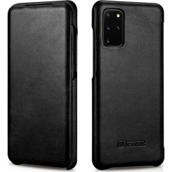 iCarer Vintage Series Curved Edge - Δερμάτινη Θήκη Samsung Galaxy S20 Plus - Black (RS992007-BK)