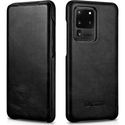 iCarer Vintage Series Curved Edge - Δερμάτινη Θήκη Samsung Galaxy S20 Ultra - Black (RS992008-BK)