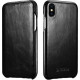iCarer Vintage Series Curved Edge Folio - Δερμάτινη Θήκη iPhone XS Max - Black (RI902-BΚ)