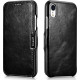 iCarer Vintage Series Side-Open Δερμάτινη Θήκη iPhone XR - Black (RI903-BK)