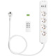 Navaris Remote Control Power Strip - Πολύπριζο με 4 Υποδοχές με Τηλεχειριστήριο και 2 x USB-A / 1x Type-C - White (53169.02)