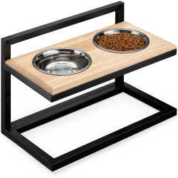 Navaris Dog Bowl Feeding Stand - Ανυψωμένα Μπολ Φαγητού σε Σταντ για Κατοικίδια - Black (51387.1.02)