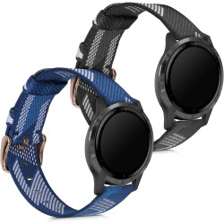 KW Nylon Λουράκια Garmin Vivoactive 4 - Grey / Blue - 2 Τεμάχια (53260.01)