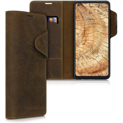 Kalibri Δερμάτινη Suede Θήκη Πορτοφόλι Samsung Galaxy A21s - Brown (53275.05)