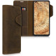 Kalibri Δερμάτινη Suede Θήκη Πορτοφόλι Samsung Galaxy A21s - Brown (53275.05)