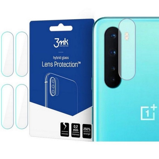 3MK Hybrid Glass Camera Protector - Αντιχαρακτικό Υβριδικό Προστατευτικό Γυαλί για Φακό Κάμερας OnePlus Nord - 4 τεμάχια (71969)