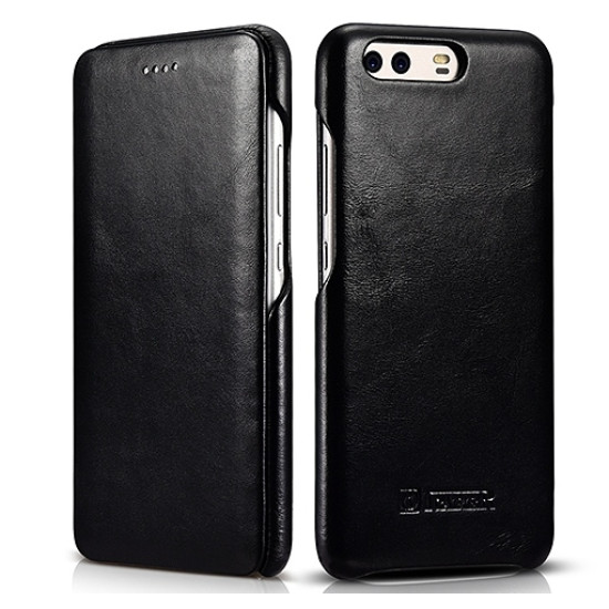 iCarer Vintage Series Curved Edge Folio - Δερμάτινη Θήκη Huawei P10 - Black (RHP1001-BK)