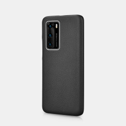 iCarer Grained Series Δερμάτινη Σκληρή Θήκη Huawei P40 - Quiet Night Black (XHP40005-BK)