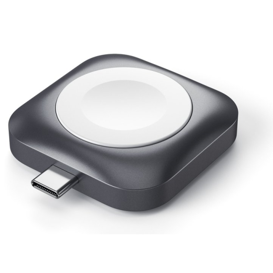Satechi USB-C Magnetic Charging Dock 5W - Μαγνητική Βάση Φόρτισης για Apple Watch Ultra/SE/8/7/6/5/4/3 - Space Grey (ST-TCMCAWM)