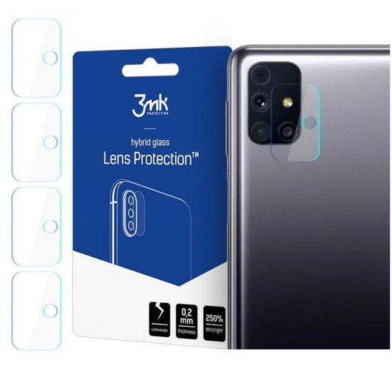 3MK Hybrid Glass Camera Protector - Αντιχαρακτικό Υβριδικό Προστατευτικό Γυαλί για Φακό Κάμερας Samsung Galaxy M31s - 4 τεμάχια (72563)