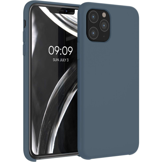 KWmobile Soft Flexible Rubber Cover - Θήκη Σιλικόνης Apple iPhone 11 Pro - Dark Slate (49726.202)