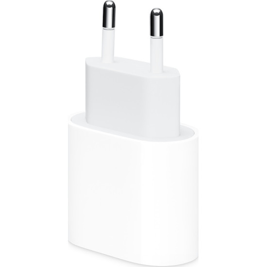 Official Apple Ταχυφορτιστής Ταξιδιού / Αντάπτορας Με 1x Type-C - 20W - White (MHJE3ZM/A)