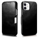 iCarer Vintage Series Side-Open Δερμάτινη Θήκη Apple iPhone 12 mini - Black (RIX1209-BK)