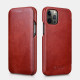 iCarer Vintage Series Curved Edge - Δερμάτινη Θήκη Apple iPhone 12 / 12 Pro - Red (RIX1201-RD)