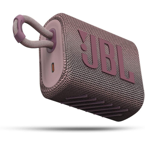 JBL Go3 Bluetooth Speaker - Αδιάβροχο Ασύρματο Ηχείο - Pink (JBLGO3PINK)