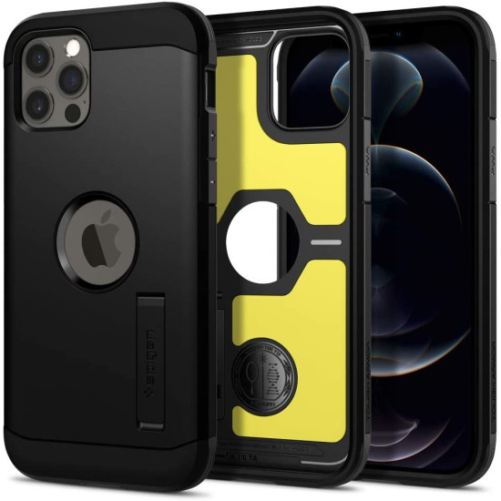 Spigen Θήκη Tough Armor Apple iPhone 12 / 12 Pro - Black (ACS01710)