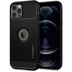 Spigen Θήκη Rugged Armor Apple iPhone 12 / 12 Pro - Matte Black (ACS01700)
