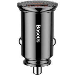 Βaseus Circular Car Charger PD - Φορτιστής Αυτοκινήτου - USB / Type-C - 30W - Black (CCALL-YS01)