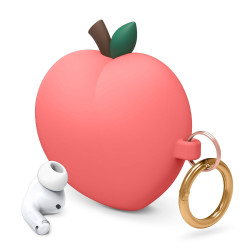 Elago AirPods Peach Hang Case - Θήκη Σιλικόνης για AirPods Pro 1st Gen - Red (EAPP-PEACH-RD)