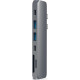 Satechi Type-C Pro Hub Αντάπτορας για Macbook - Με 2x Type-C / 1x 4K HDMI / 1x Type-C PD / 2x USB-A / 1x Type-C 5 Gbps / 1x microSD - Space Gray (ST-CMBPM)