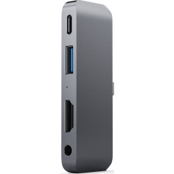 Satechi Αντάπτορας Type-C Mobile Pro Hub - Με 1x 4K HDMI / 1x USB-A / 1x Type-C / 1x 3.5mm Jack - Space Gray (ST-TCMPHM)