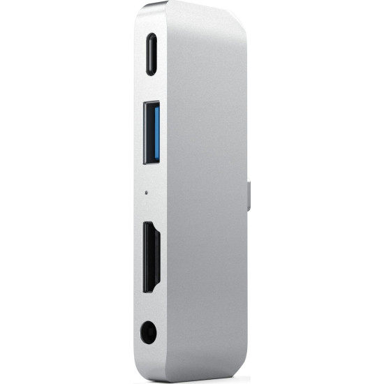 Satechi Αντάπτορας Type-C Mobile Pro Hub - Με 1x 4K HDMI / 1x USB-A / 1x Type-C / 1x 3.5mm Jack - Silver (ST-TCMPHS)