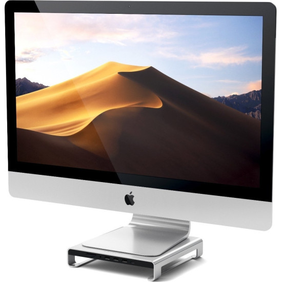 Satechi Type-C Aluminum Monitor Stand Hub for Imac- Βάση Αλουμινίου για Οθόνη Imac - Silver (ST-AMSHS)