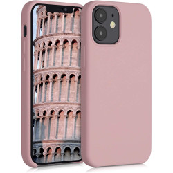 KWmobile Θήκη Σιλικόνης Apple iPhone 12 mini - Soft Flexible Rubber Cover - Rose Tan (52640.193)