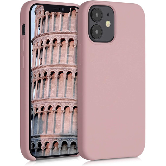 KWmobile Θήκη Σιλικόνης Apple iPhone 12 mini - Soft Flexible Rubber Cover - Rose Tan (52640.193)