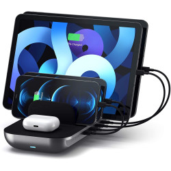 Satechi Dock5 Multi-Device Charging / Wireless Station - Βάση Ασύρματης & Ενσύρματης Φόρτισης - Space Grey (ST-WCS5PM)