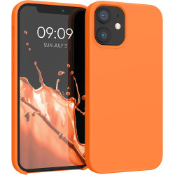 KWmobile Soft Flexible Rubber Cover - Θήκη Σιλικόνης Apple iPhone 12 mini - Fruity Orange (52640.150)
