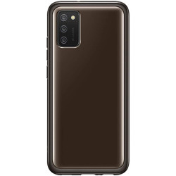 Samsung Official Θήκη Σιλικόνης Soft Clear Cover Samsung Galaxy A02s - Black (EF-QA026TBEGEU)