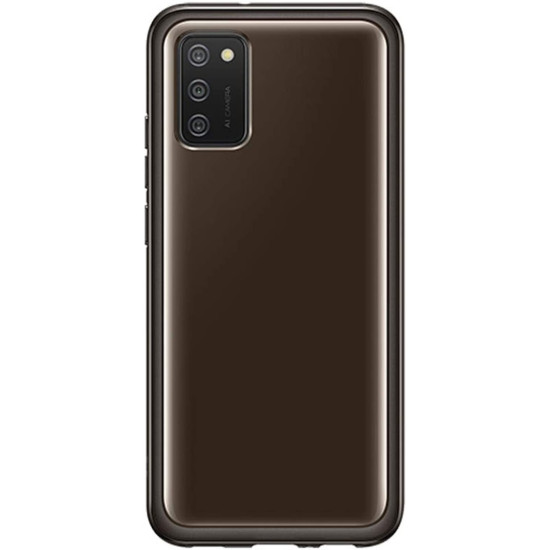 Samsung Official Θήκη Σιλικόνης Soft Clear Cover Samsung Galaxy A02s - Black (EF-QA026TBEGEU)
