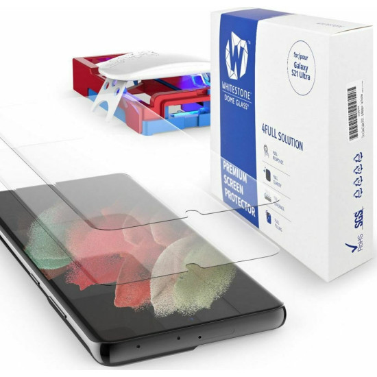 Whitestone Dome Glass - Premium Screen Protector - Σύστημα Προστασίας Οθόνης Samsung Galaxy S21 Ultra 5G - 2 Τεμάχια (76951)